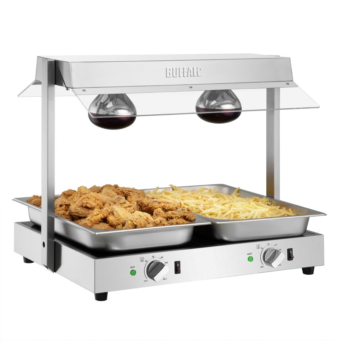 HT760 Buffalo Voedselverwarmer Met Portaal 2X GN 1/1