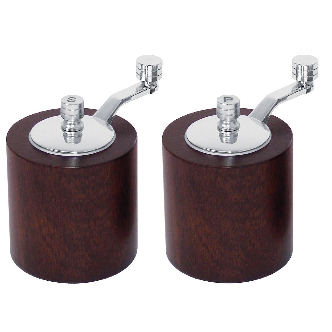 CE247 Olympia peper- en zoutmolen set donker hout 8,5cm