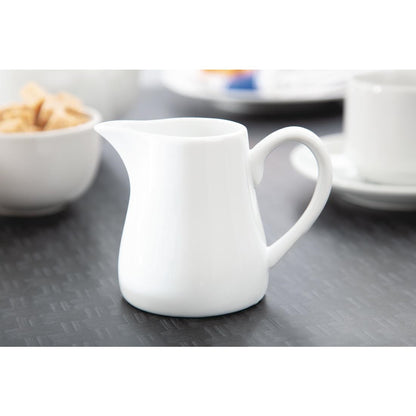 U820 Olympia Whiteware melkkannetjes met handvat 21,2cl (6 stuks)