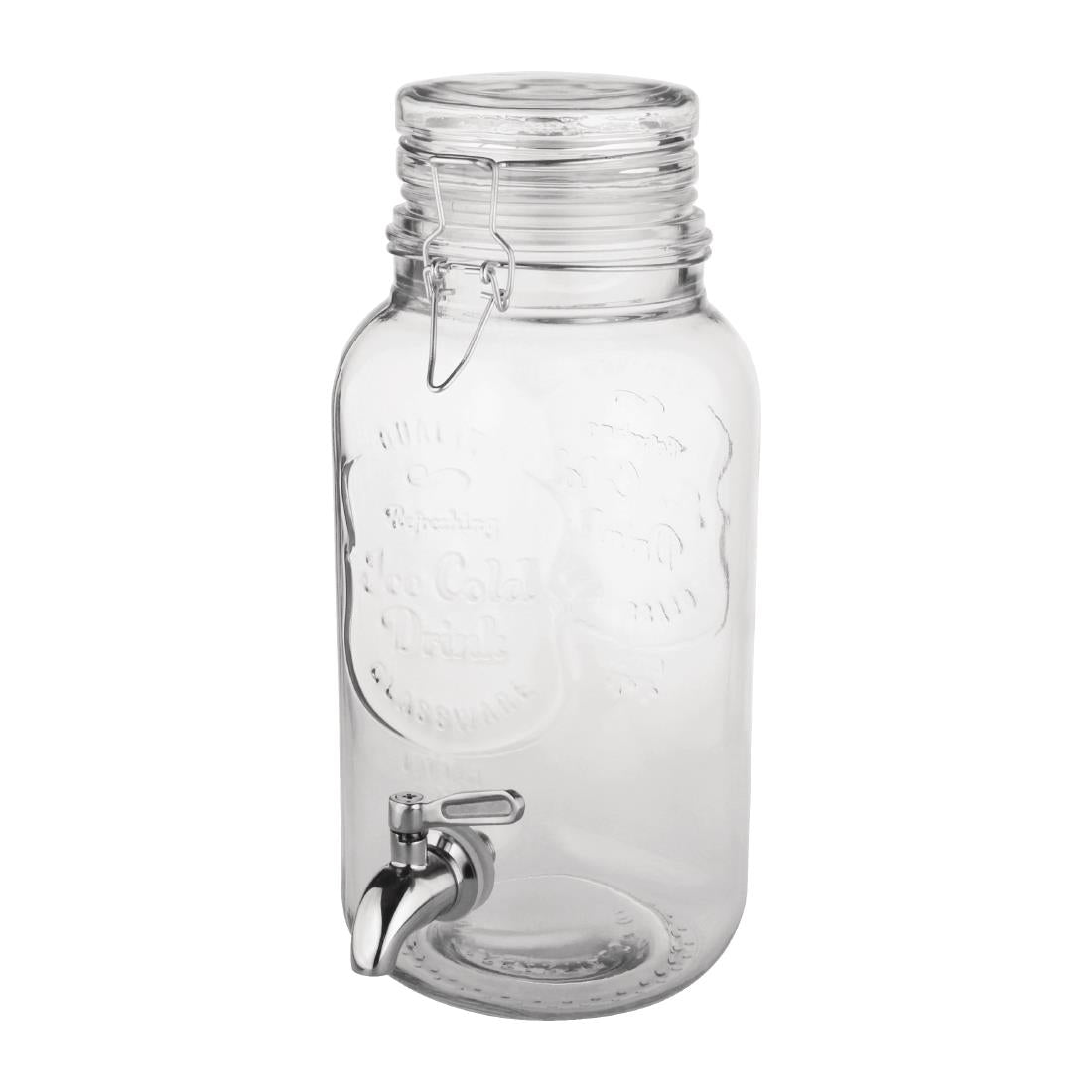 CN680 Olympia drankdispenser met tekst en klemdeksel 3,6Ltr