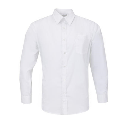 A730-S Uniform Works unisex overhemd lange mouw wit S