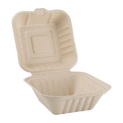 FC542 Fiesta Compostable composteerbare bagasse hamburgerdoosjes 152mm (500 stuks)