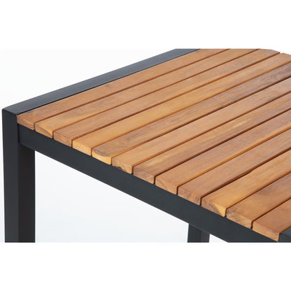 DS155 Bolero vierkante bartafel gepoedercoat staal en acaciahout 600mm