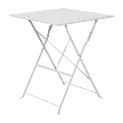 GK988 Bolero vierkante opklapbare stalen tafel grijs 60cm