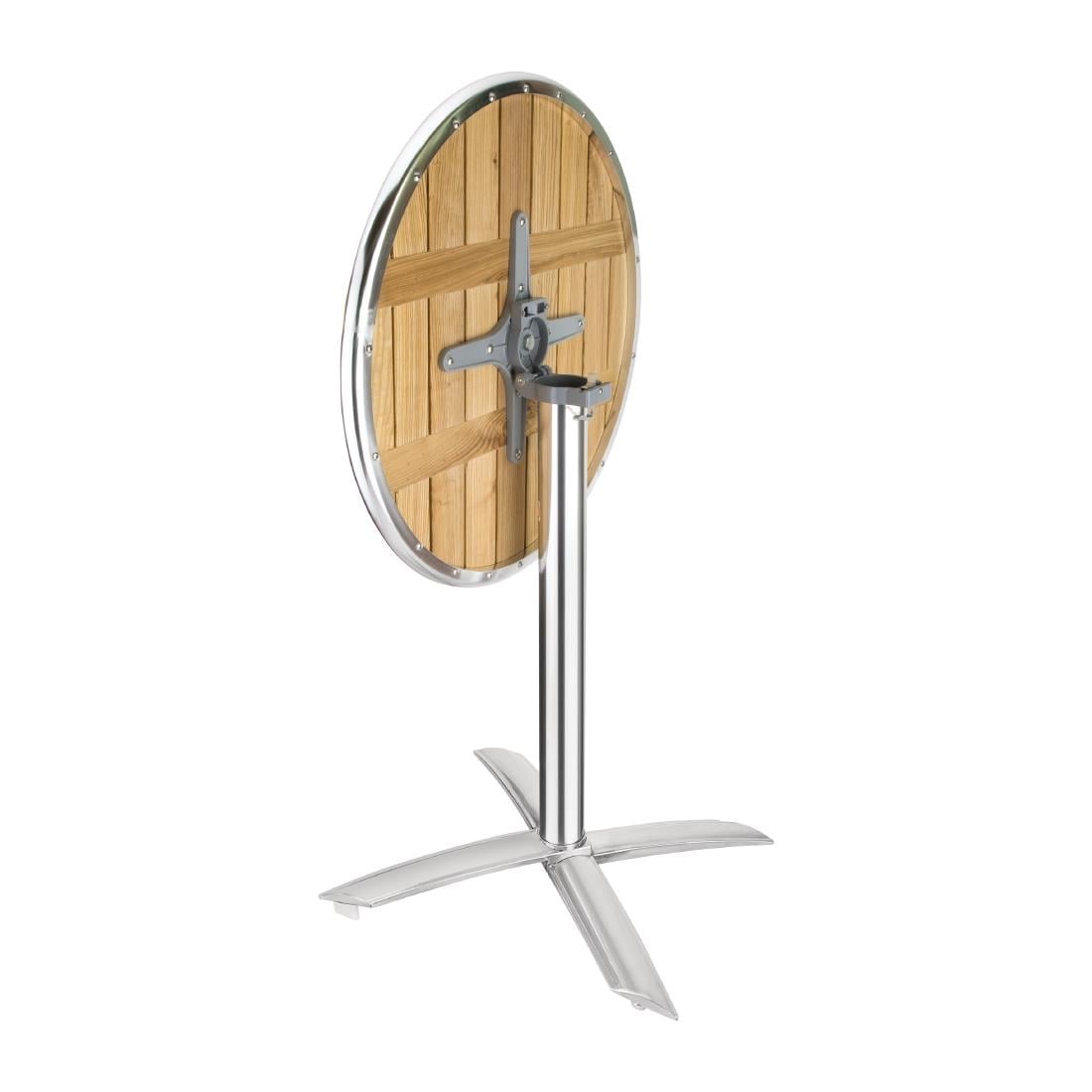 U424 Bolero ronde tafel met kantelbaar essenhouten blad 60cm