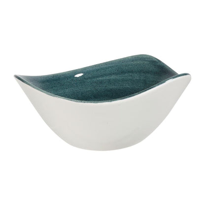 FA596 Churchill Stonecast Patina Rustic Teal Driehoekige Kom 15.2cm (12 stuks)