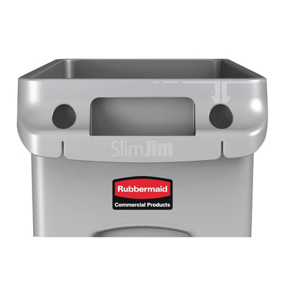 F649 Rubbermaid Slim Jim container met luchtsleuven 87Ltr