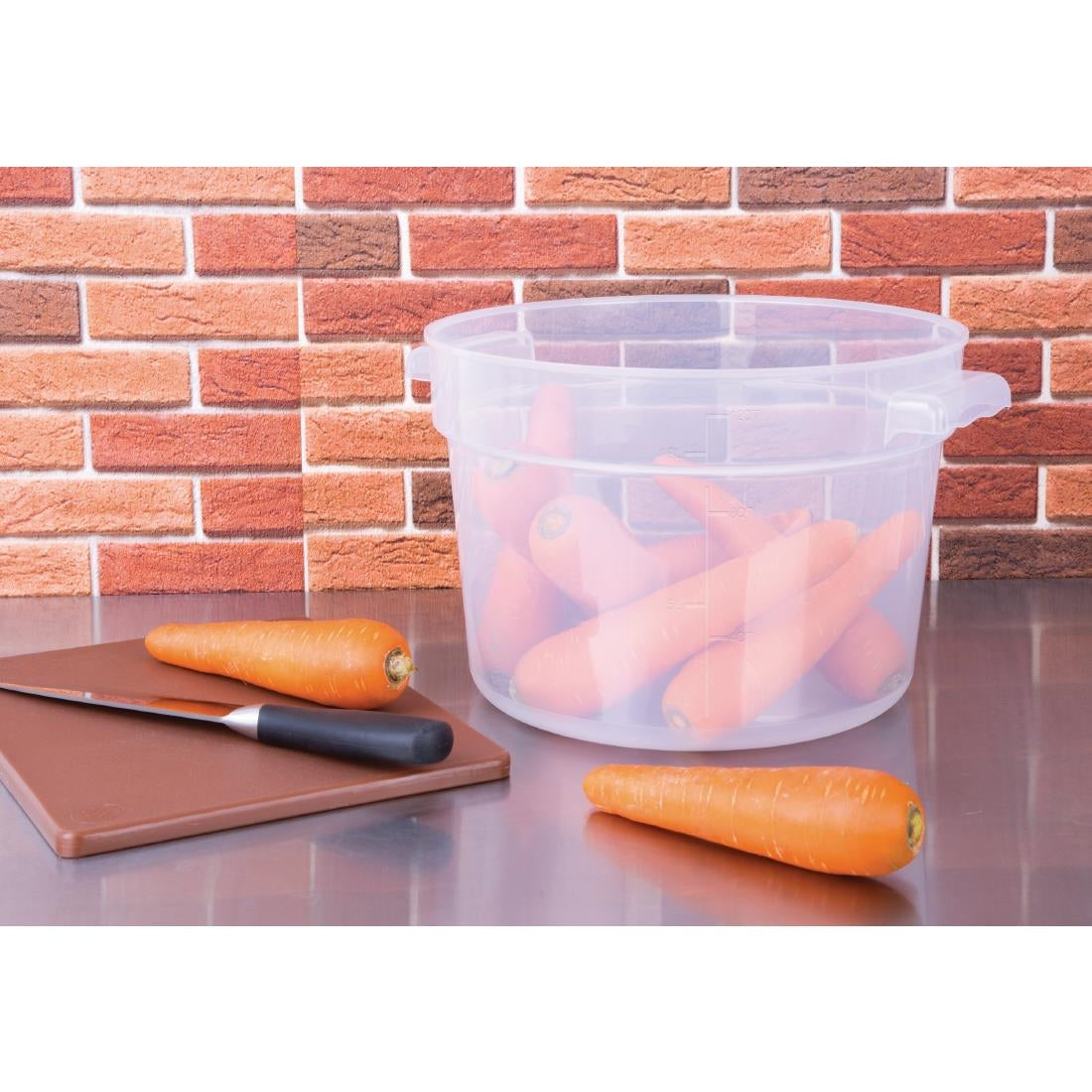 DJ961 Vogue polypropyleen ronde vershoudbak 10Ltr