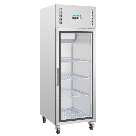 CW197 Polar G-serie Gastro 1-deurs koeling met glazen deur 600Ltr