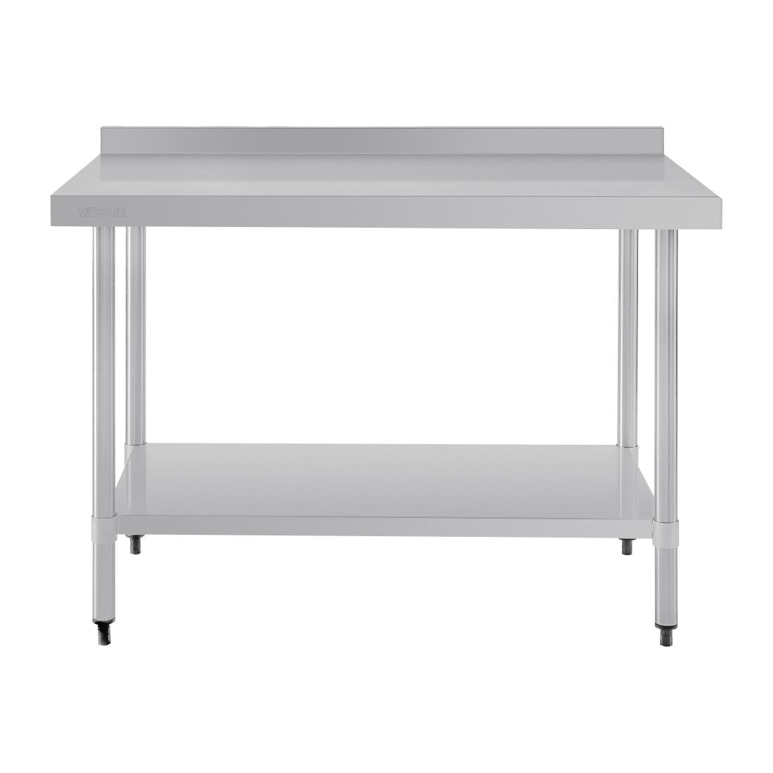 GJ507 Vogue RVS werktafel met achteropstand 90x120x70cm