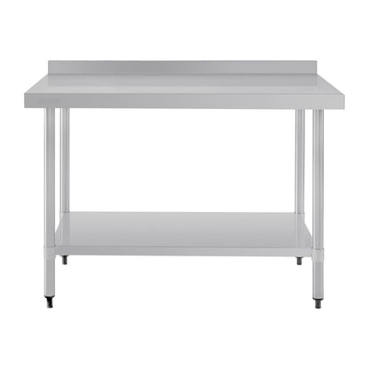 GJ507 Vogue RVS werktafel met achteropstand 90x120x70cm