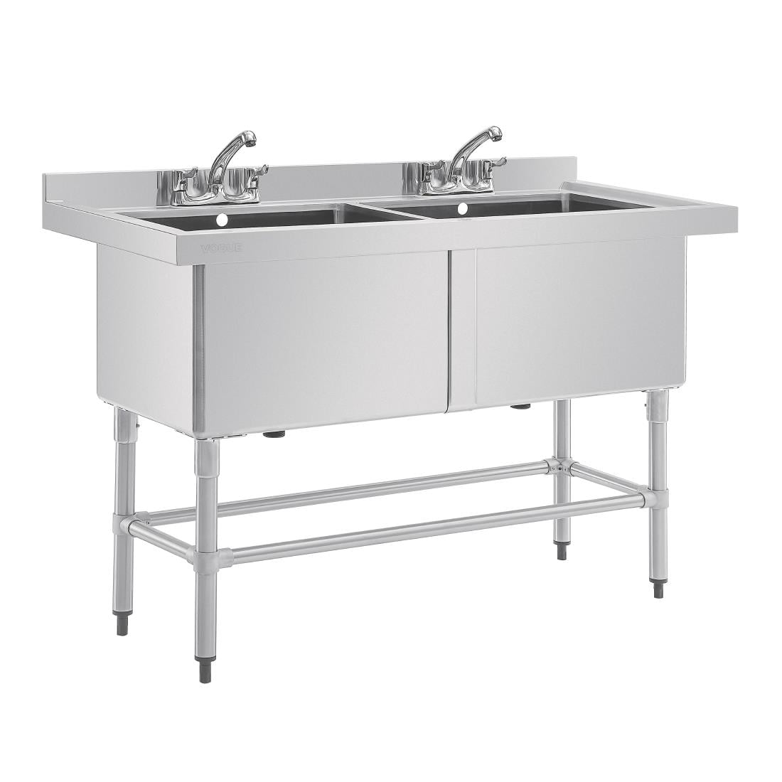CF406 Vogue diepe dubbele RVS spoelbak