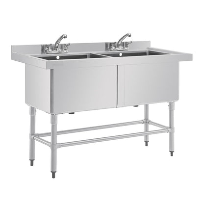 CF406 Vogue diepe dubbele RVS spoelbak