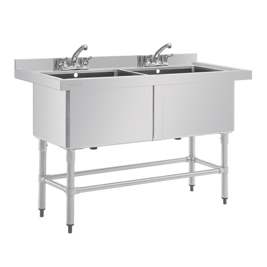 CF406 Vogue diepe dubbele RVS spoelbak