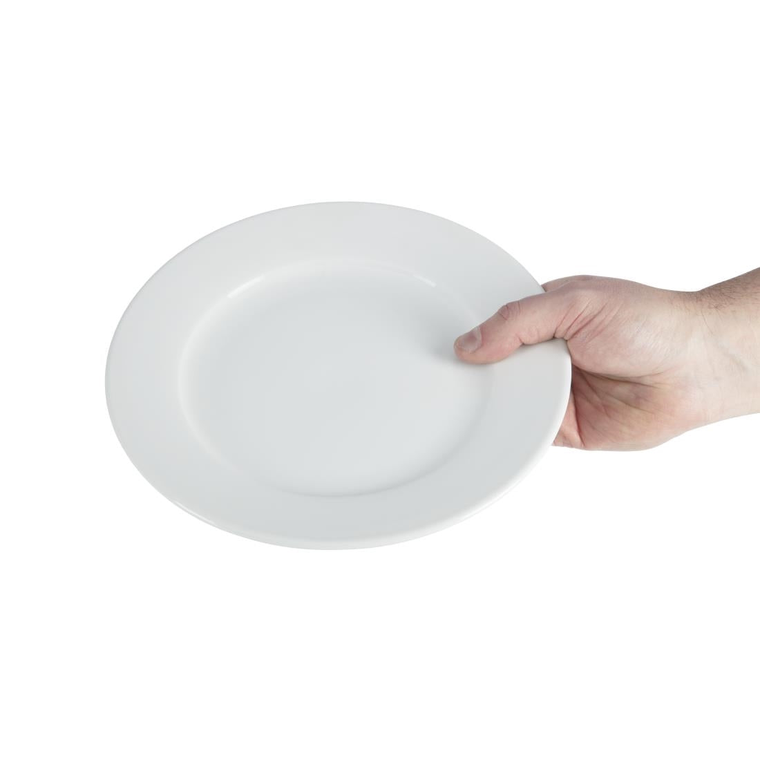 CB480 Olympia Whiteware Borden Met Brede Rand 23cm (12 Stuks)
