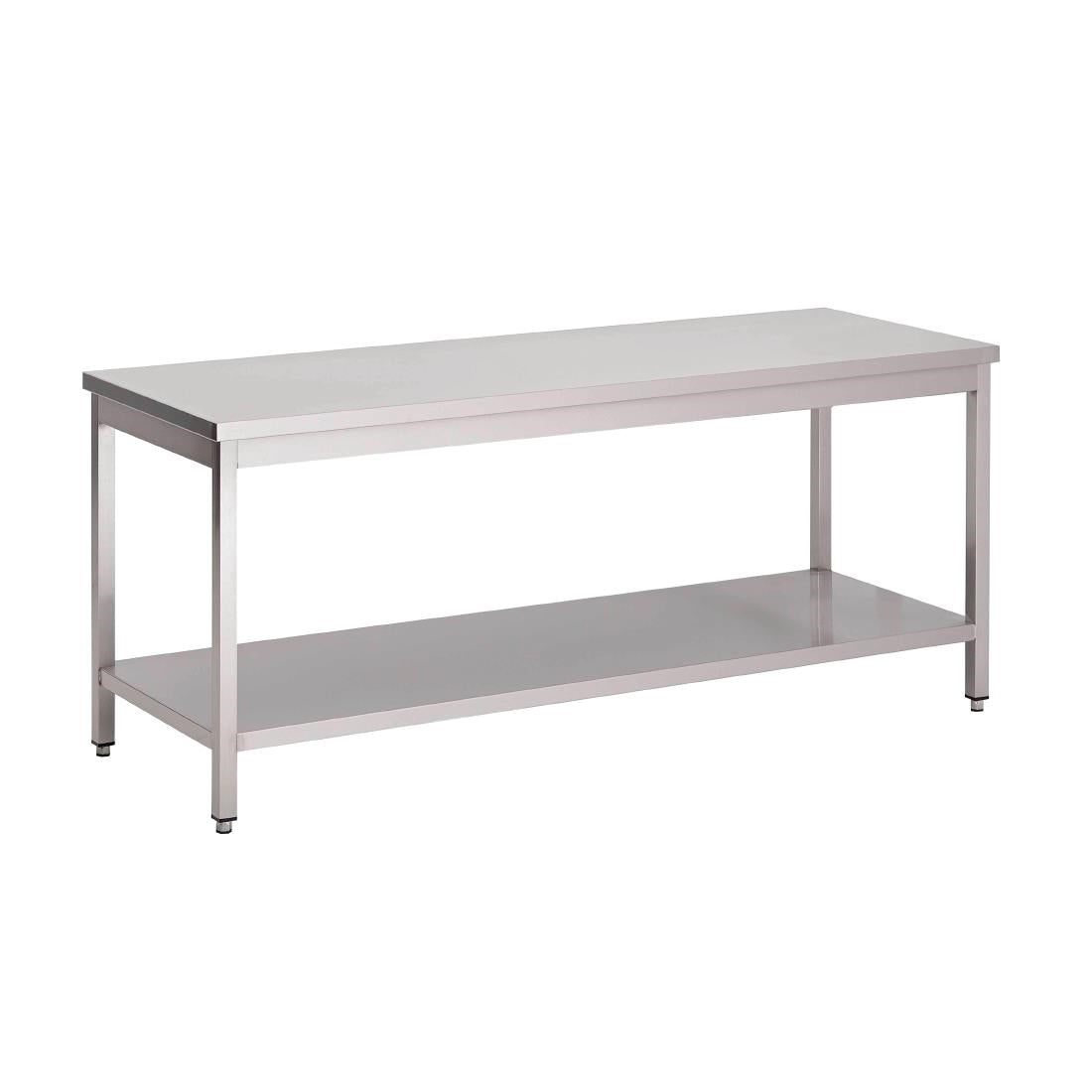 GS036 Gastro M RVS werktafel met onderblad 85x180x70cm