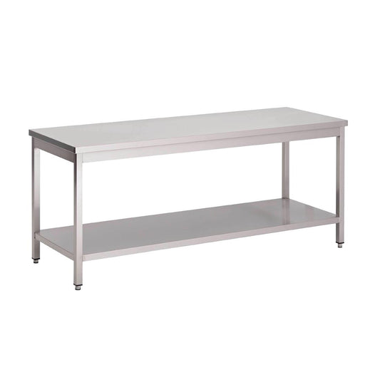 GS036 Gastro M RVS werktafel met onderblad 85x180x70cm