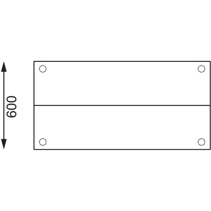 CC360 Vogue RVS werktafel met wandplanken 180cm
