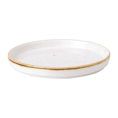 FJ917 Churchill Stonecast Barley White Bord Met Opstaande Rand 16cm (6 stuks)