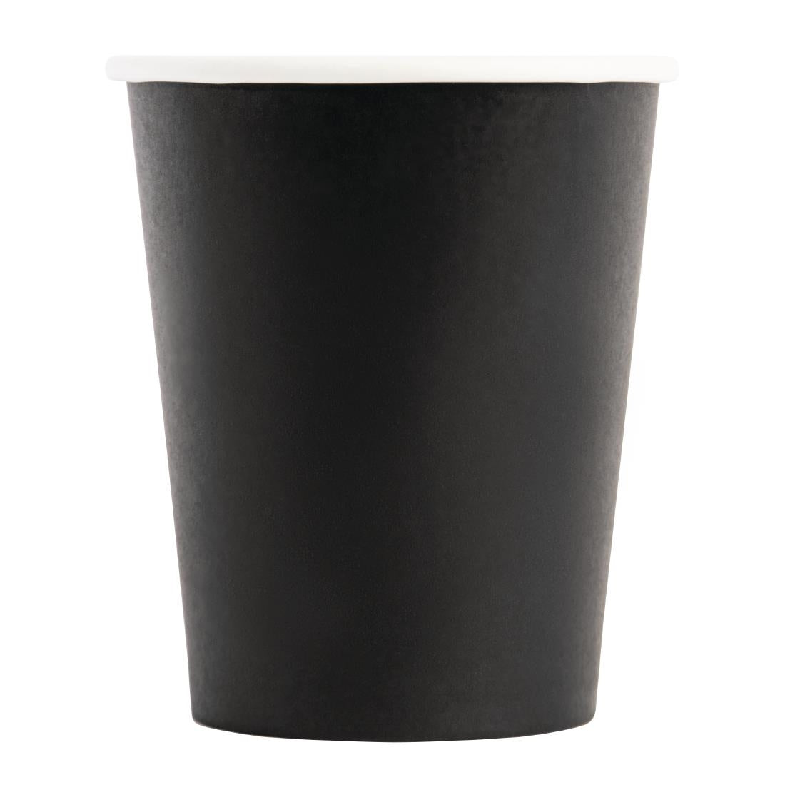 GF041 Fiesta Recyclable koffiebekers enkelwandig zwart 23cl (50 stuks)