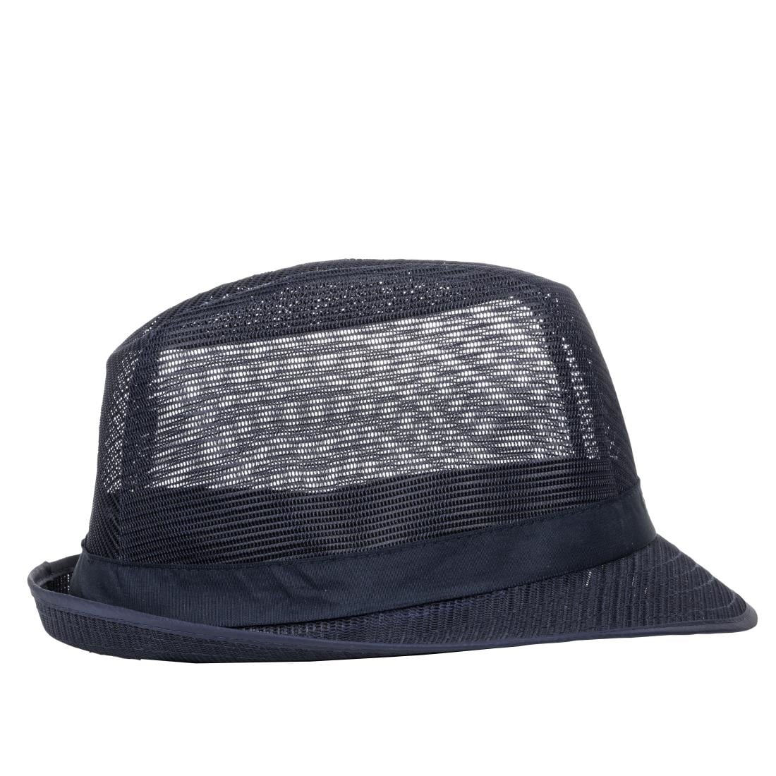 A654-L Trilby hoed met haarnetje blauw L