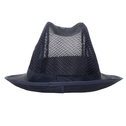A654-S Trilby hoed met haarnetje blauw S