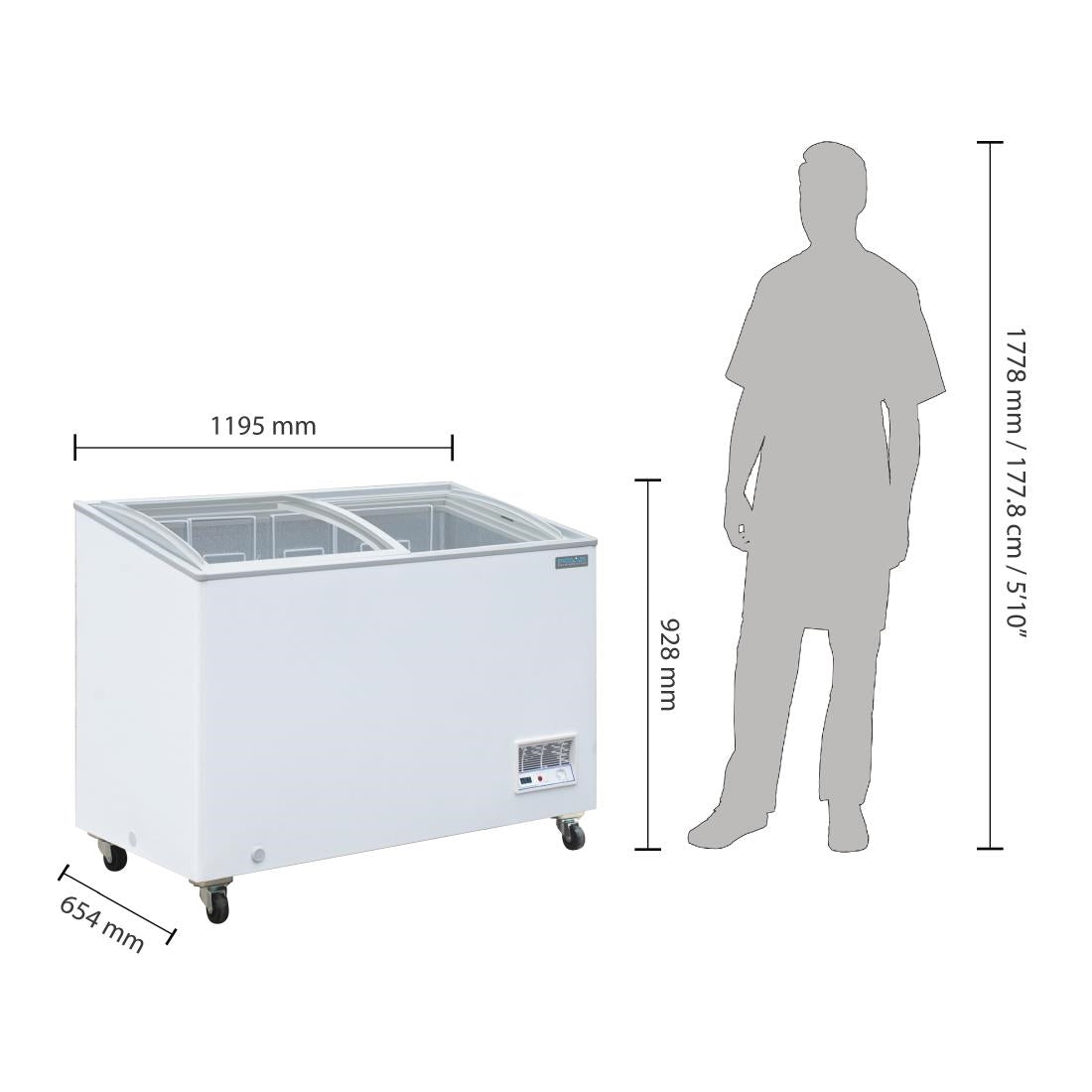GM499 Polar G-serie display vrieskist 270Ltr