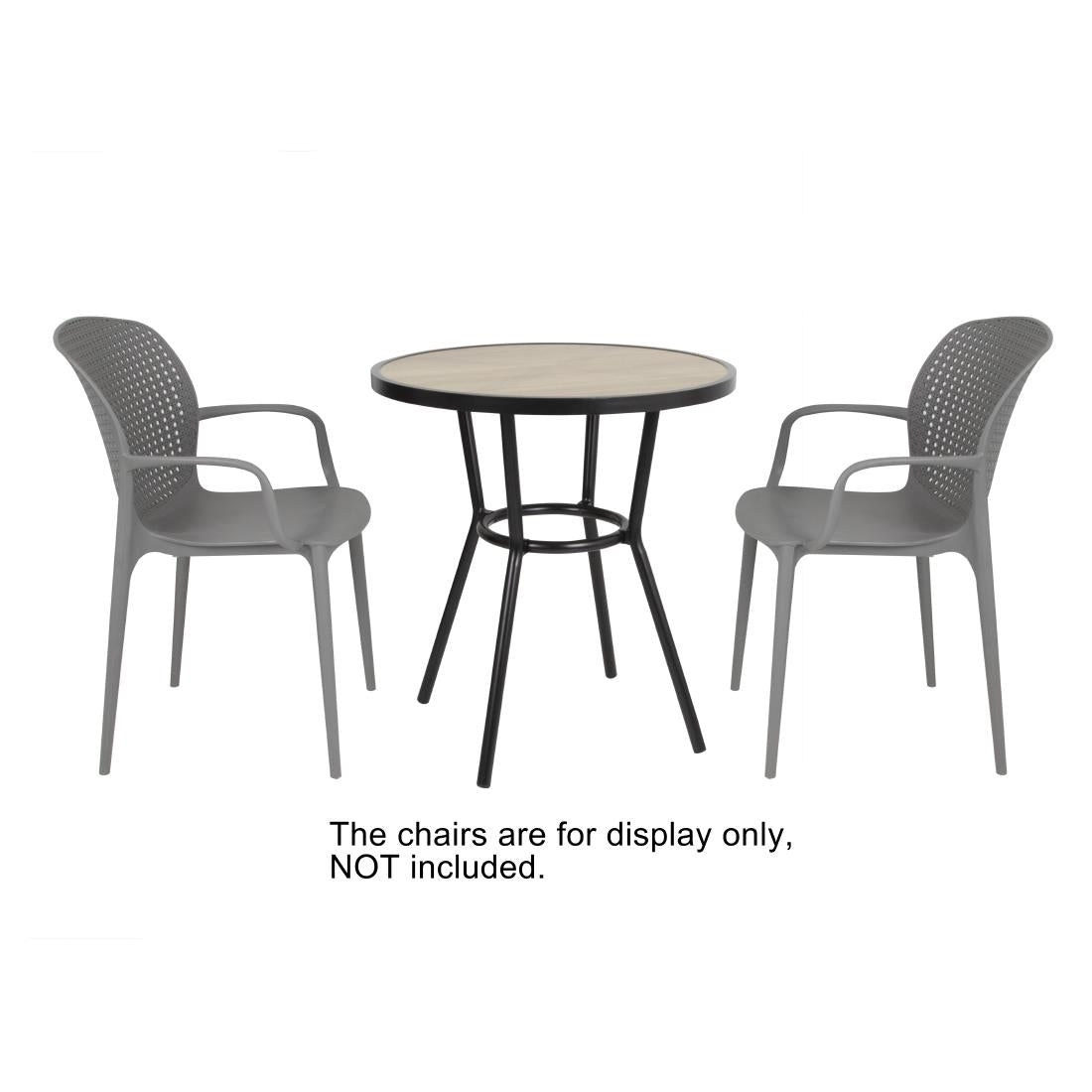 DX986 Bolero Marston Ronde Buitentafel Zwart 700mm