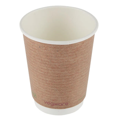 GH021 Vegware 89-serie dubbelwandige bekers composteerbaar 340ml (500 stuks)