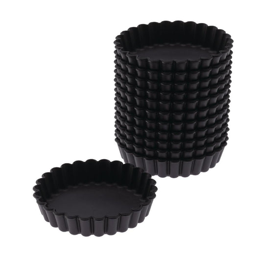 DN955 Matfer Bourgeat Exoglass geribbelde vormpjes 10cm (12 stuks)