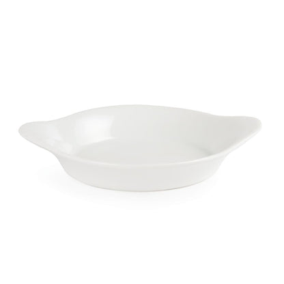 W443 Olympia Whiteware ronde gratineerschalen met handvatten 13cm (6 stuks)