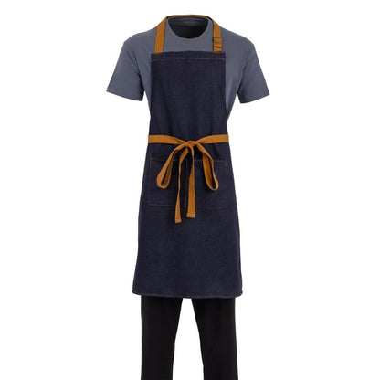 B980 Southside halterschort blauw denim
