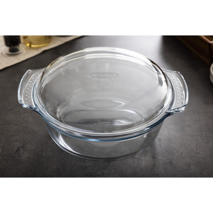 P590 Pyrex ronde glazen casserole 5,1Ltr