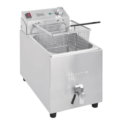 FC374 Buffalo enkelvoudige tank enkele mand 8ltr aanrecht friteuse met timer 2.9kw