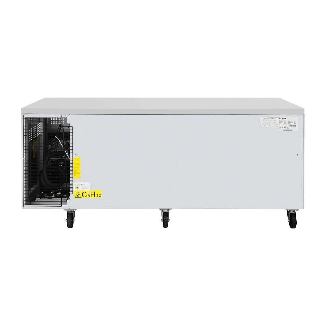 UA084 Polar U-serie 3-deurs counter met euronorm opslag 634Ltr