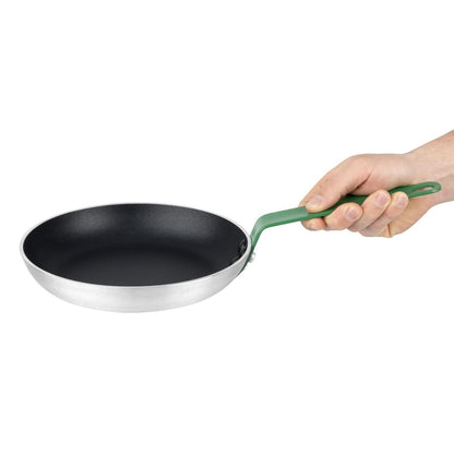 FB471 Hygiplas Teflon Platinum Plus anti-aanbak koekenpan 240mm groen handvat