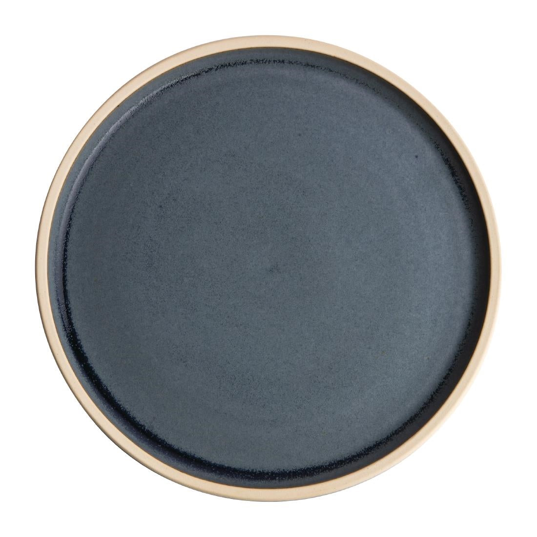 FA300 Olympia Canvas platte ronde borden blauw graniet 18cm (6 stuks)