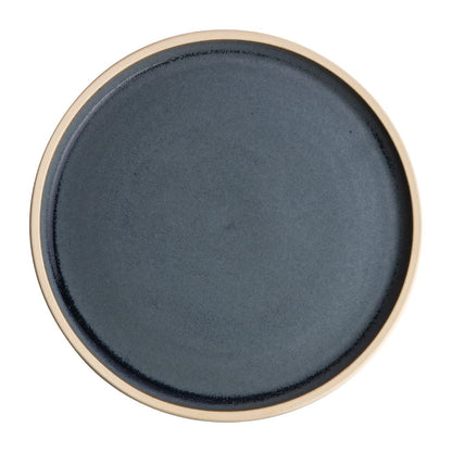 FA300 Olympia Canvas platte ronde borden blauw graniet 18cm (6 stuks)
