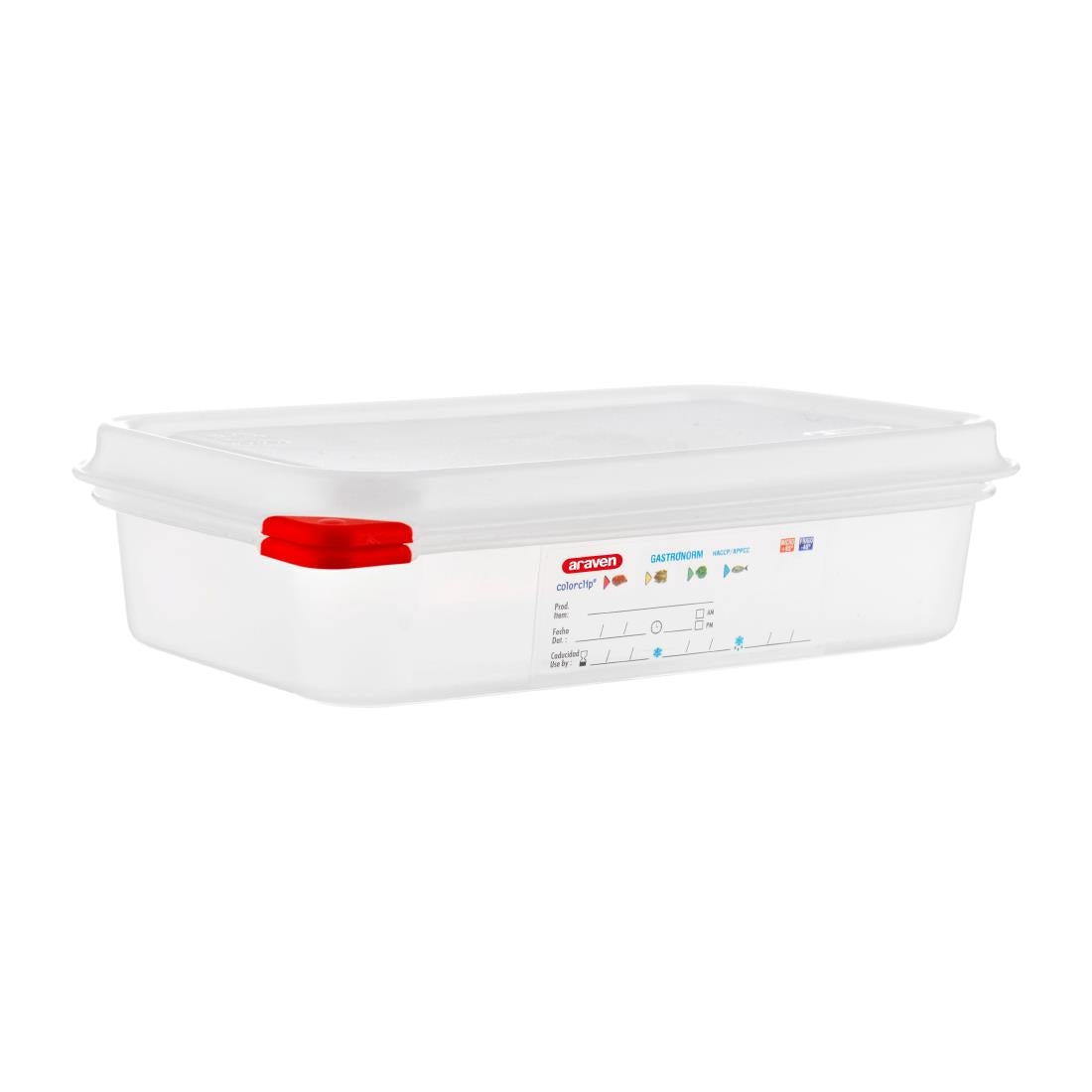 GL263 Araven GN 1/4 voedseldoos met deksel 1,8Ltr (4 stuks)