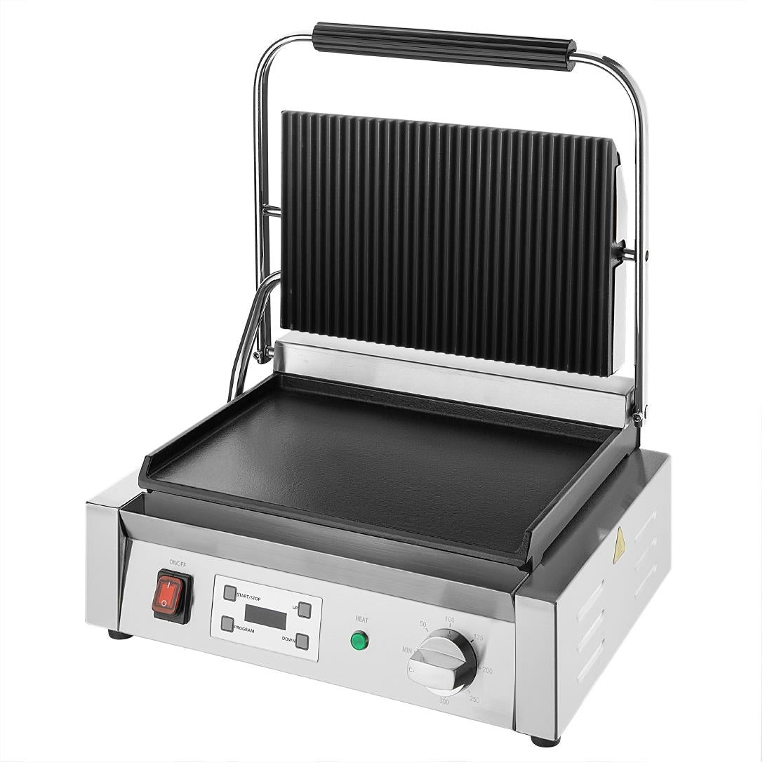 CU609 Buffalo Extra Large Contact Grill Geribbeld & Vlakke Plaat