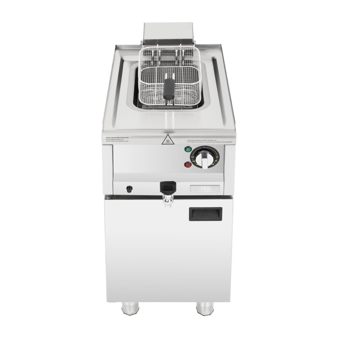 SA781 Buffalo 600 Serie Vrijstaande Enkele Tank Elektrische Friteuse 8Ltr