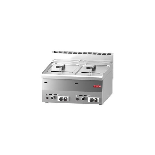 GL907 Gastro M 600 gas friteuse 2x 8Ltr 60/60 FRG