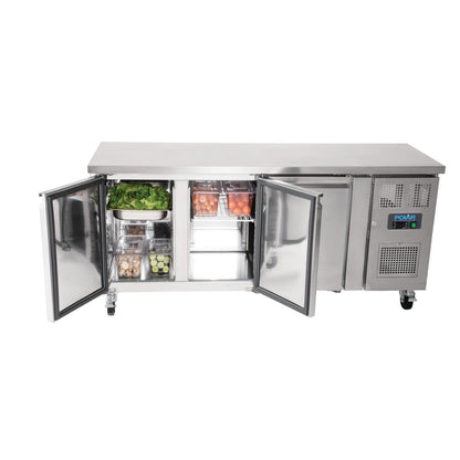 G378 Polar U-serie 3-deurs koelwerkbank 339L