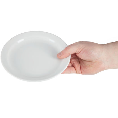 CB487 Olympia Whiteware Borden Met Smalle Rand 18cm (12 Stuks)