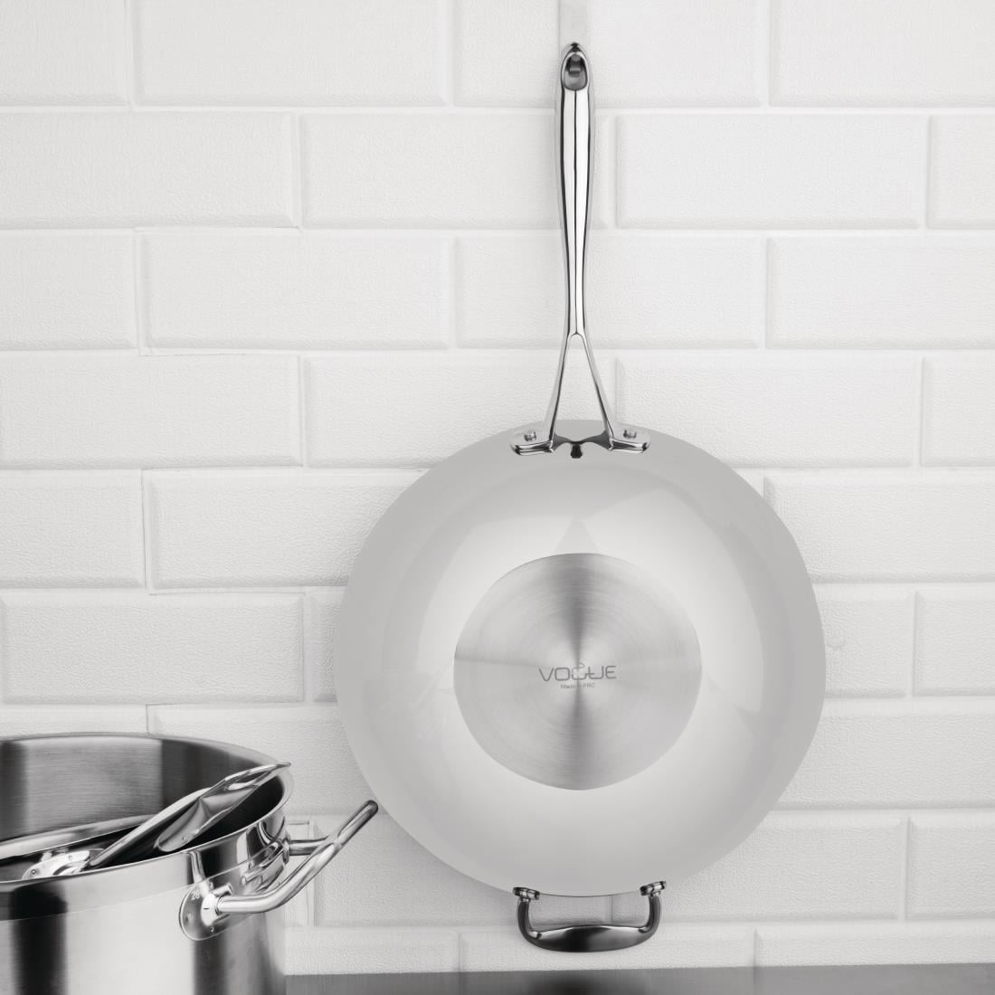 Y261 Vogue tri-wall wok met vlakke bodem 35cm
