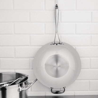 Y261 Vogue tri-wall wok met vlakke bodem 35cm