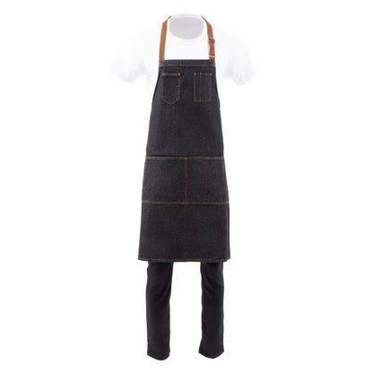 B721 Chef Works Urban Memphis kort schort indigo