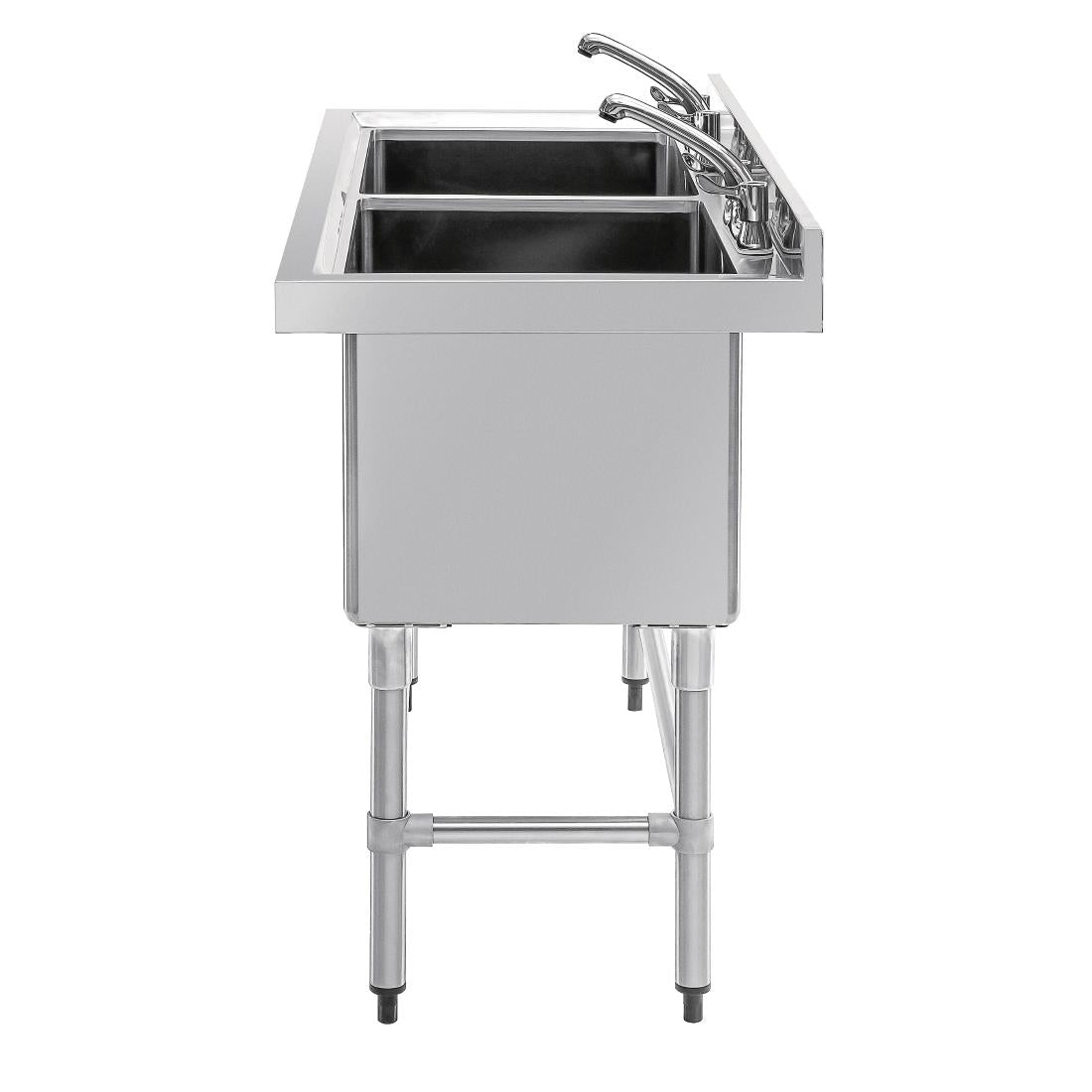 CF406 Vogue diepe dubbele RVS spoelbak
