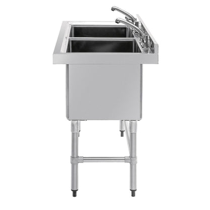 CF406 Vogue diepe dubbele RVS spoelbak