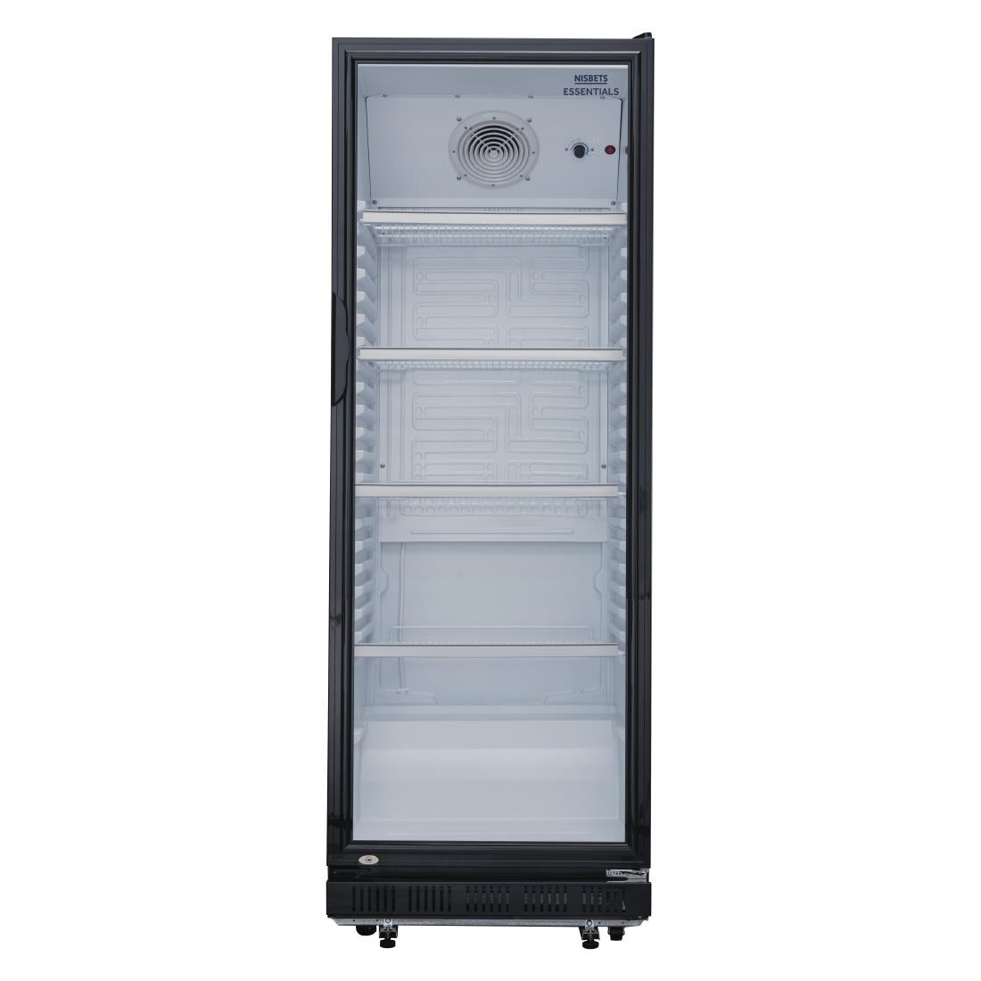 DG280 Nisbets Essentials vrijstaande displaykoeling zwart 346Ltr